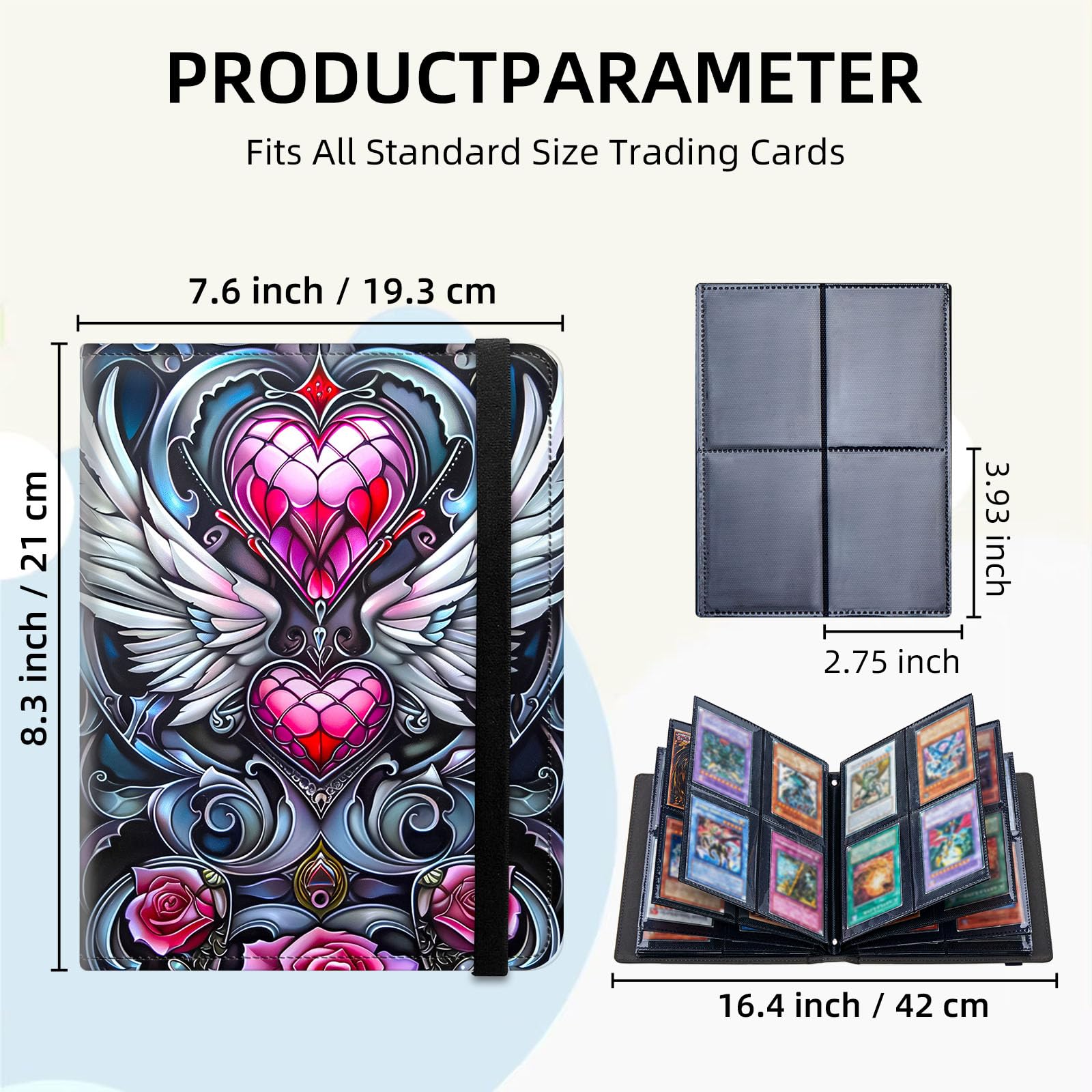 Amazon.com: ETLKJVBL 4 Pocket Trading Card Binder, Card Collection